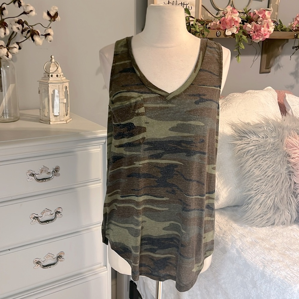 Z Supply Camo Long Flowy Tank